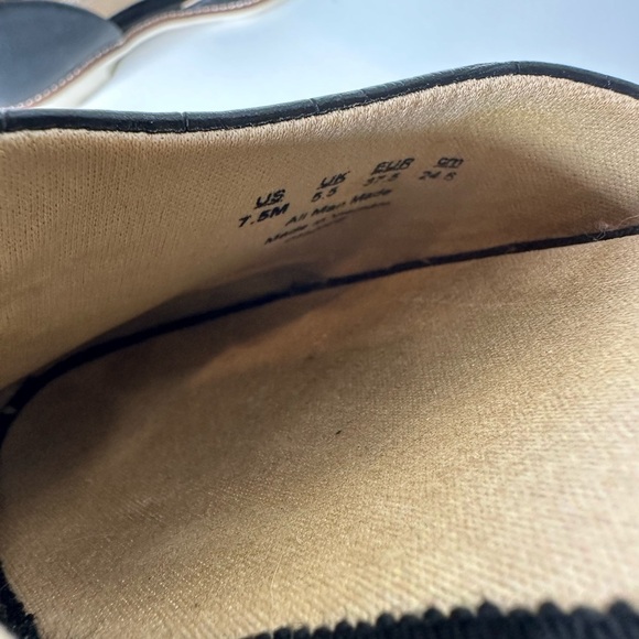 Dr. Scholls Black Faux Croc D'Orsay Flats Slip On - Size 7.5M - Picture 4 of 9